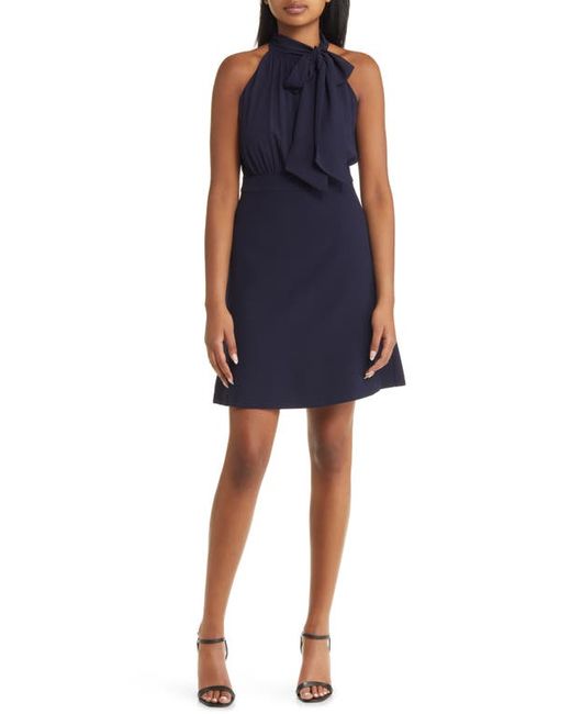 Vince Camuto Chiffon Bow Neck Crepe Dress in at