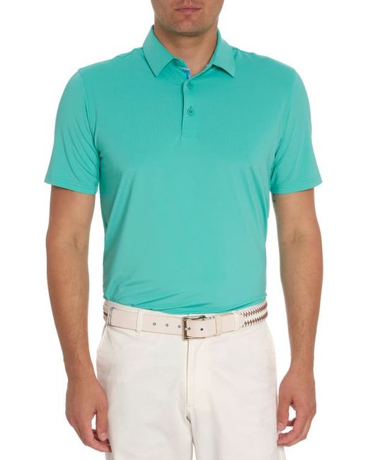 Robert Graham Axelsen Solid Short Sleeve Performance Golf Polo in at