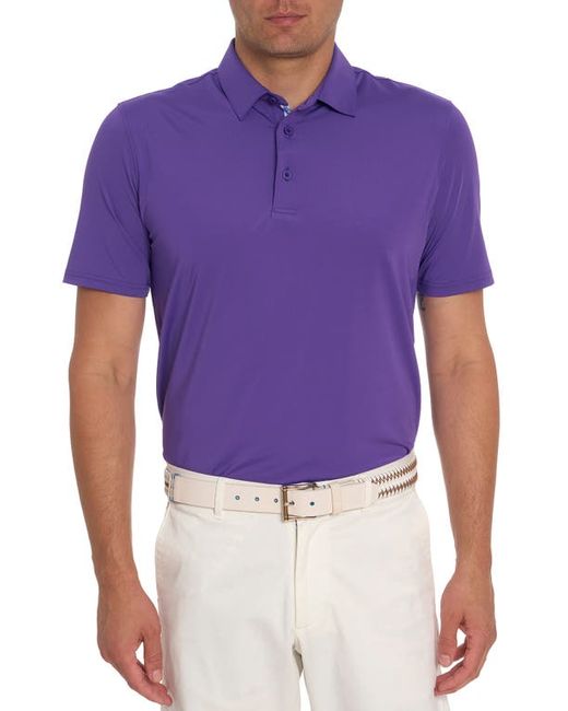 Robert Graham Axelsen Solid Short Sleeve Performance Golf Polo in at