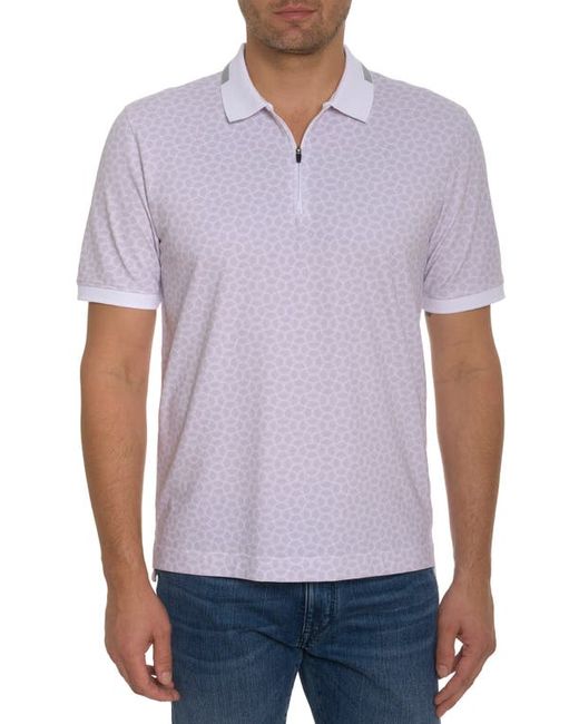 Robert Graham Sheen Geo Print Stretch Cotton Polo in at