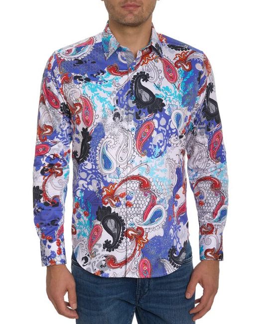 Robert Graham Wingate Paisley Stretch Button-Up Shirt in at