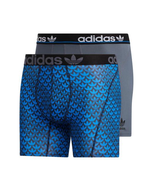 Adidas Assorted 2-Pack Originals Boxer Briefs in Onix Grey/Black at