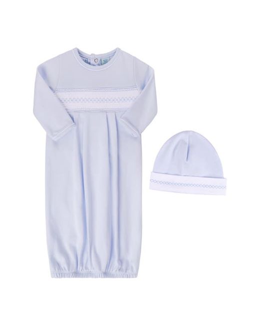 Feltman Brothers Smocked Argyle Cotton Gown Bonnet Set in at