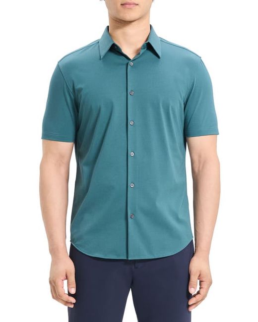 Theory Irving Short Sleeve Button-Up Shirt in at