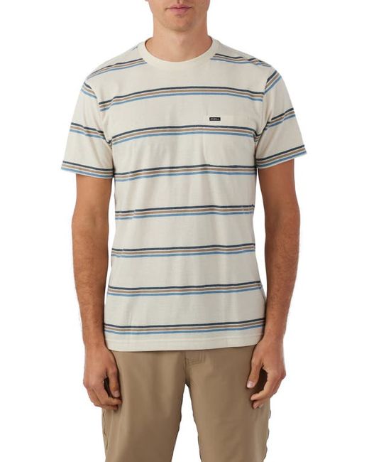 O'Neill Smasher Stripe Cotton Pocket T-Shirt in at