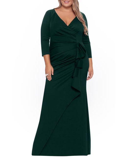 Xscape Side Ruched Scuba Gown in at