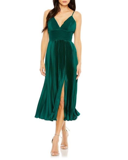 Ieena for Mac Duggal Pleated Satin Cocktail Dress in at