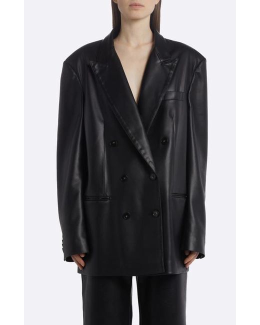 Stella McCartney Altmat Double Breasted Faux Leather Blazer in at