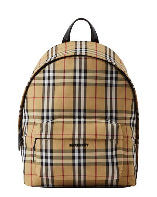 Burberry Jett Check Canvas Backpack in at