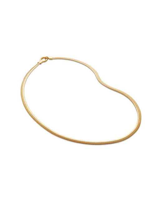Monica Vinader Wide Snake Chain Necklace in 18Ct Gold Vermeil/Ss at