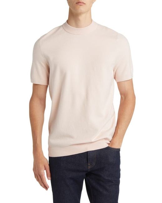 Open Edit Mock Neck Short Sleeve Sweater in at
