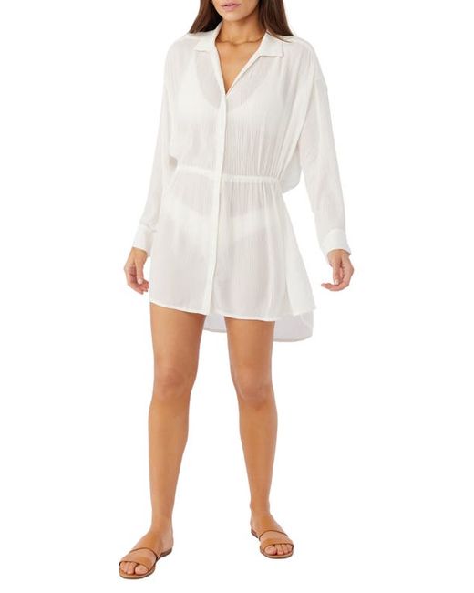 O'Neill Cami Long Sleeve Cover-Up Shirtdress in at X-Small