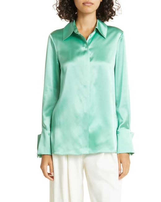 Reiss Haley Silk Button-Up Shirt in at 0 Us