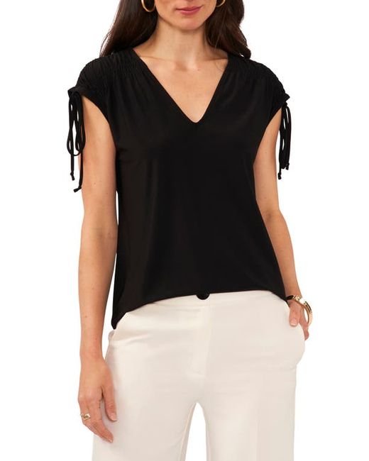 Vince Camuto Smocked Sleeveless Blouse in at Small