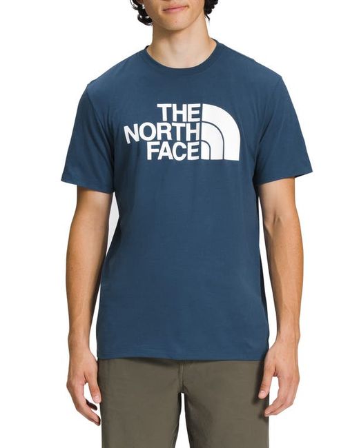 The North Face Half Dome Logo Graphic Tee in Shady Tnf White at