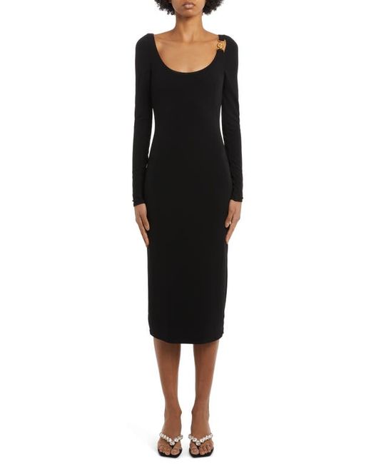 Versace Scoop Neck Long Sleeve Cocktail Dress in at 2 Us