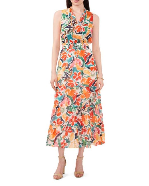 Chaus Floral Tie Neck Maxi Dress in Yellow at Large
