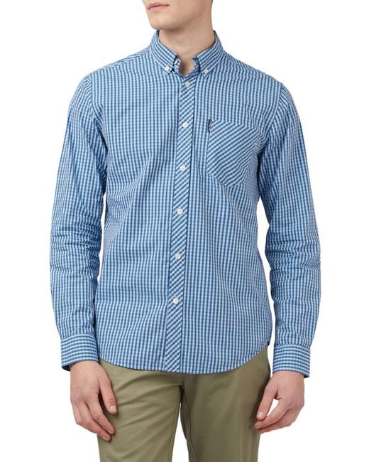 Ben Sherman Check Cotton Button-Down Shirt in at Small