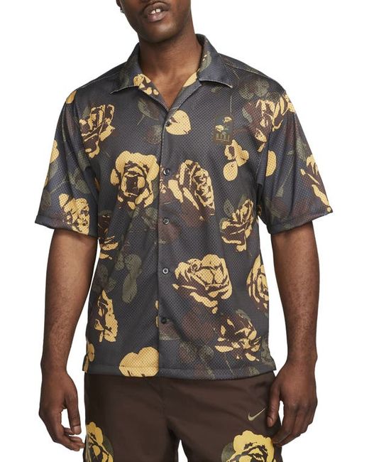 Nike Rose City Mesh Button-Up Shirt in at