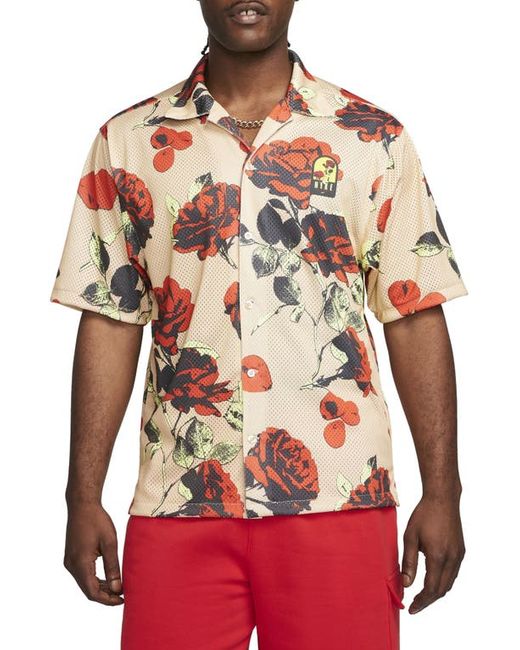 Nike Rose City Mesh Button-Up Shirt in at Small