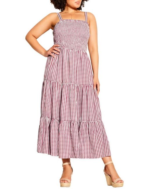 City Chic Gingham Sundress in at X-Small