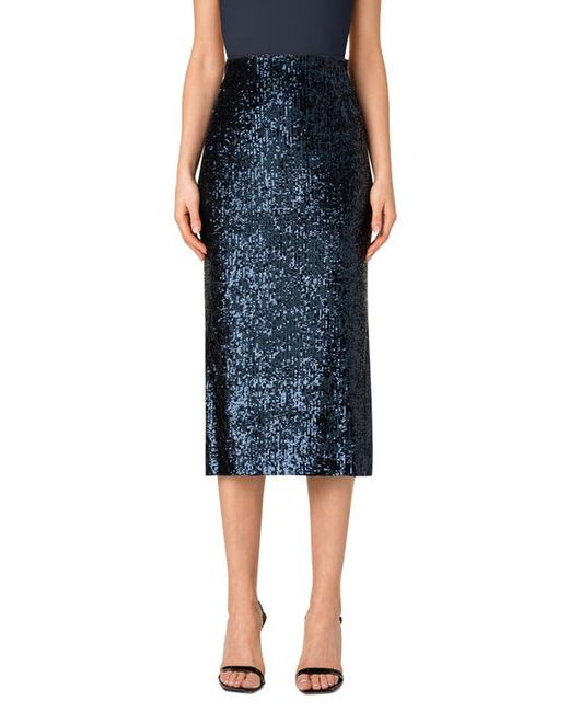 Akris Sequin Jersey Pencil Skirt in at 4