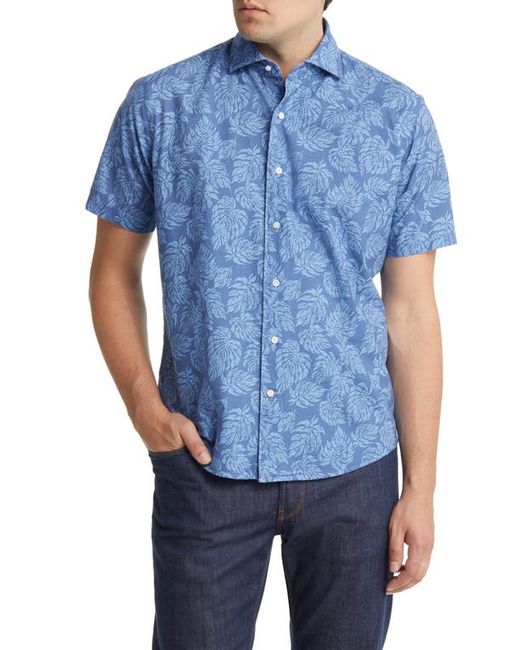 Peter Millar Crown Crafted Groves Short Sleeve Cotton Button-Up Shirt in at Medium