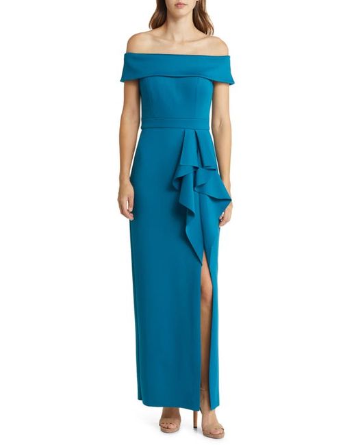 Vince Camuto Ruffle Off the Shoulder Gown in at 2