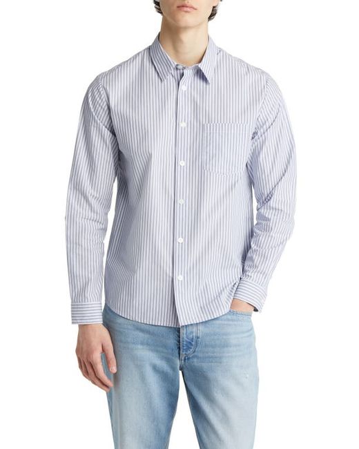 A.P.C. . Clement Stripe Button-Up Shirt in at X-Large