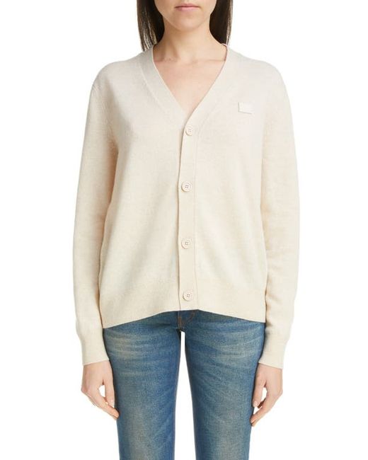 Acne Studios Keve Face Patch Wool Cardigan in at X-Small