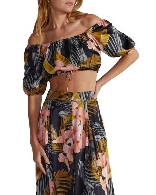 Favorite Daughter The Anywhere With You Off the Shoulder Crop Top in at X-Small