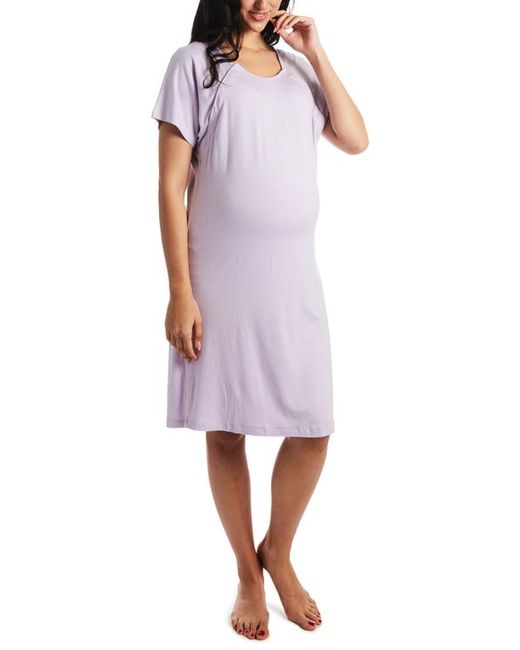 Everly Grey Rosa Jersey Maternity Hospital Gown in at Small