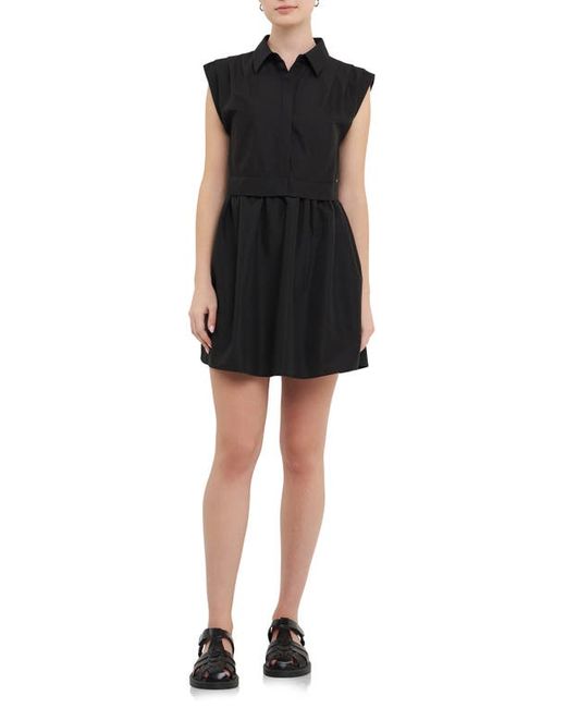English Factory Pleated Shoulder Shirtdress in at X-Small