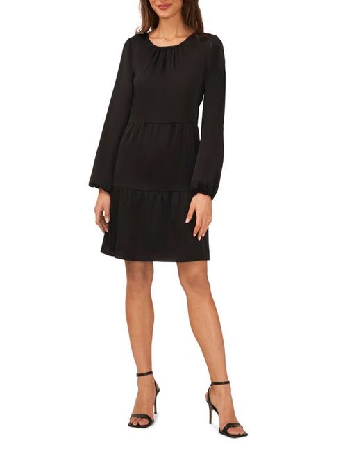 HalogenR halogenr Solid Long Sleeve Tiered Dress in at Xx-Small