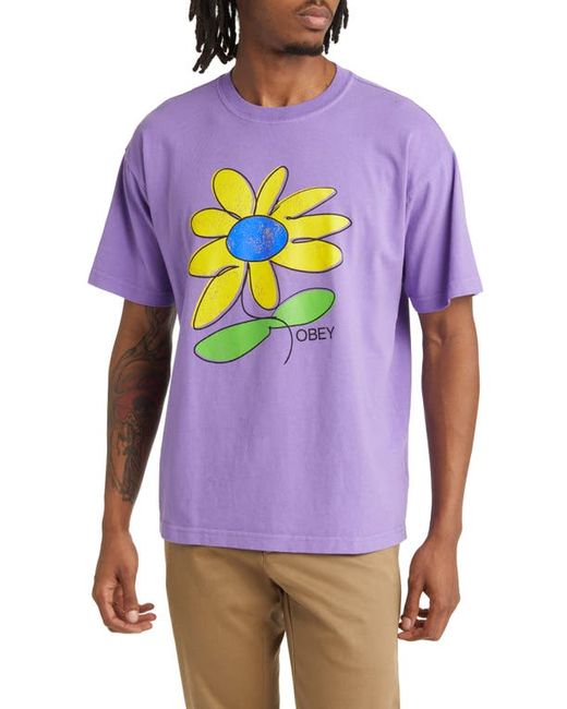 Obey Sunflower Graphic T-Shirt in at Medium
