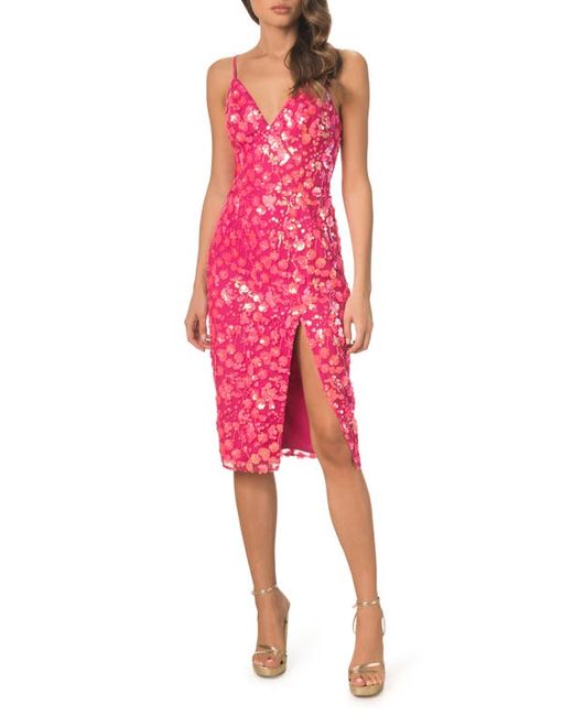 Dress the population Anastasia Sequin Floral Cocktail Sheath Dress in at Xx-Small