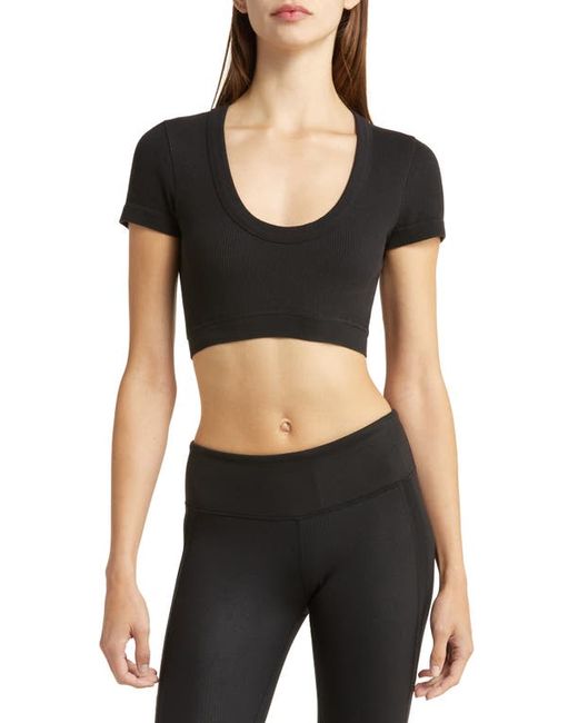 Alo Serene Rib Crop Top in at X-Small