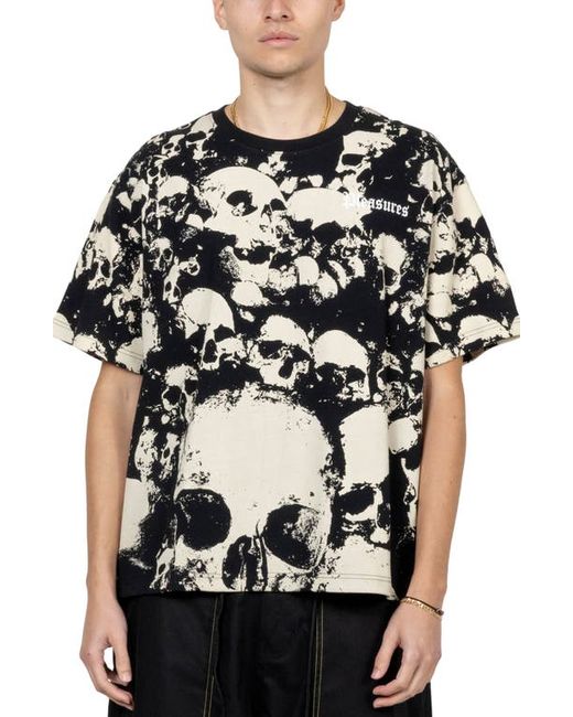 Pleasures Despair Oversize Skull Print T-Shirt in at Small