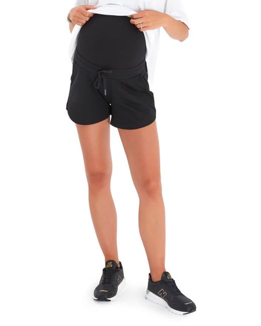 Accouchée Foldover Waistband Maternity Shorts in at Small