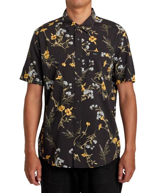 Rvca Further Short Sleeve Button-Up Shirt in at