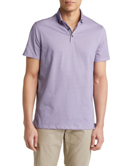 Stone Rose Geo Print Performance Polo in at 2
