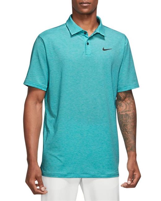 Nike Golf Dri-FIT Heathered Golf Polo in Teal Nebula at Small