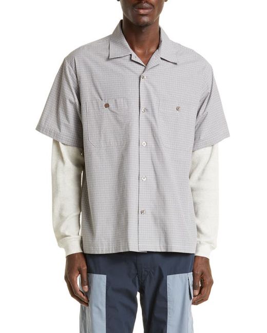 F-Lagstuf-F Check Layered Look Shirt in at Small