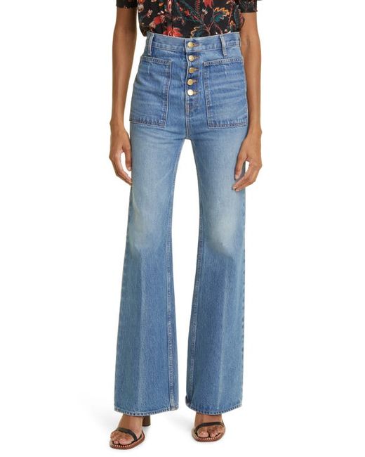 Ulla Johnson The Lou Button Fly Flare Jeans in at 25