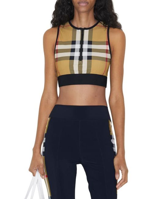 Burberry Zadie Check Athleisure Crop Top in at X-Small