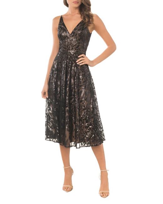 Dress the population Elisa Sequin Sleeveless Dress in at Xx-Small