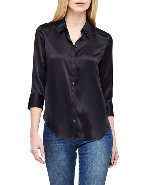 L'agence Dani Silk Charmeuse Blouse in at