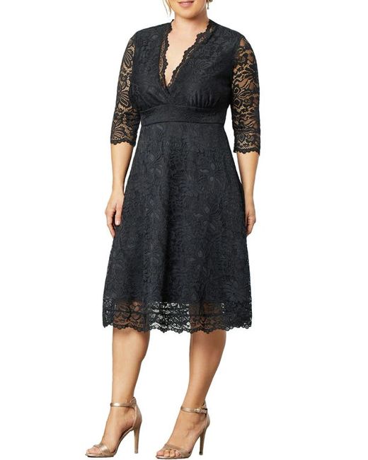 Kiyonna Mademoiselle Lace A-Line Dress in at 0X