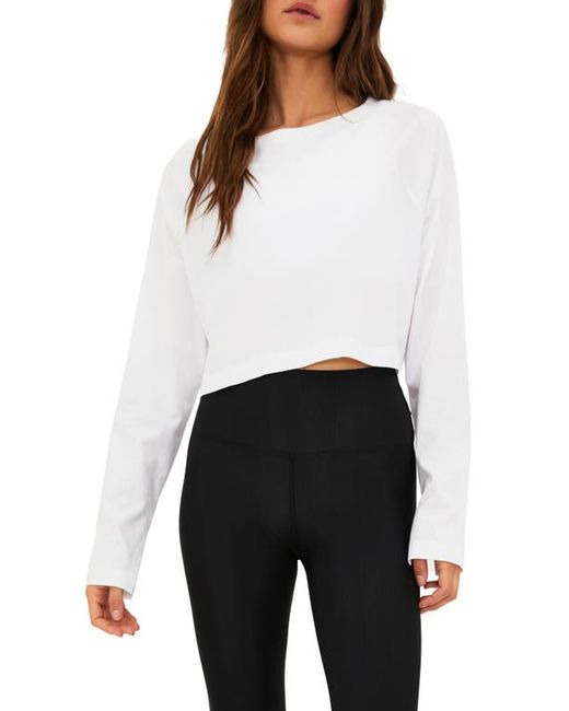 Beach Riot June Long Sleeve Crop Top in at X-Small