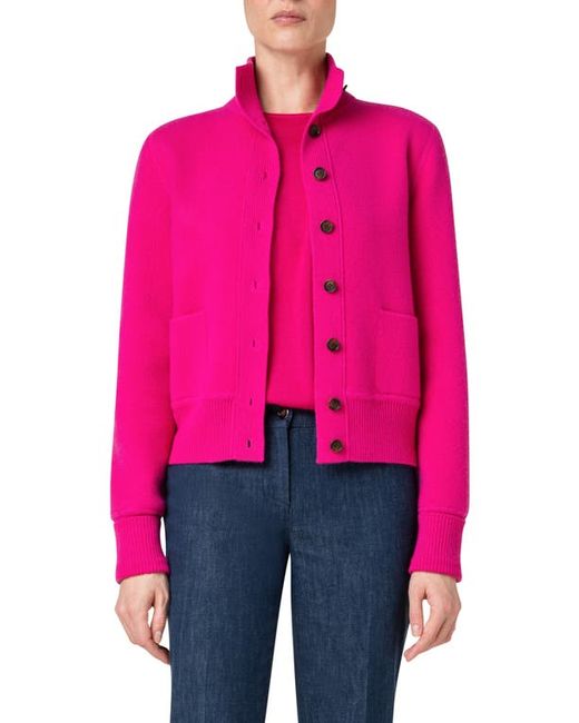 Akris Stand Collar Cashmere Cardigan in at 2